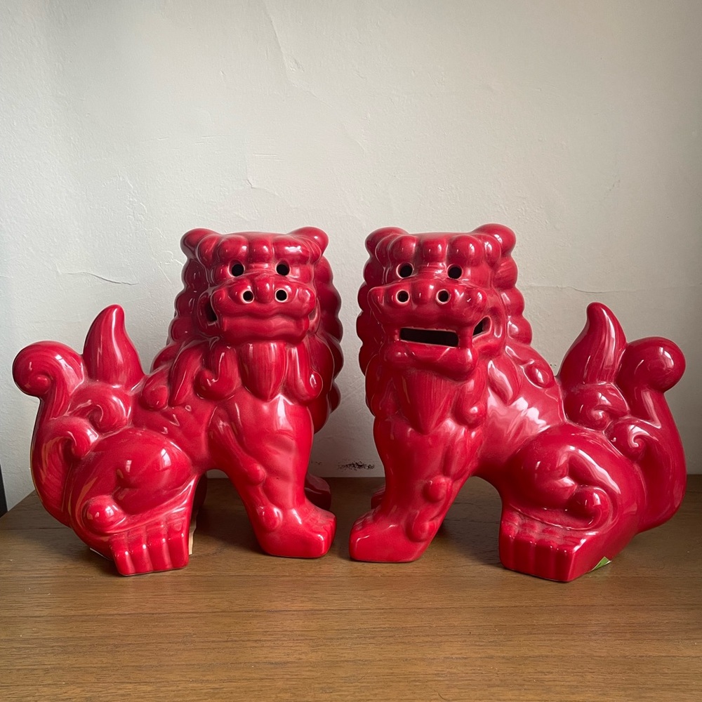 Set of 2 Vintage Foo Dogs